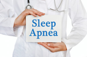 doctor with sleep apnea sign