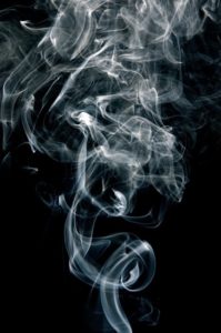 Smoke from a cigarette 