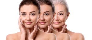 Woman at three different stages of life