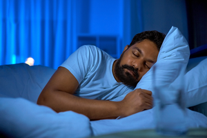 a person sleeping comfortably